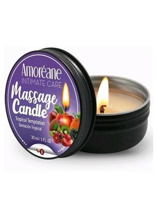Свеча ароматическая для массажа Тропическое искушение Amoreane...
