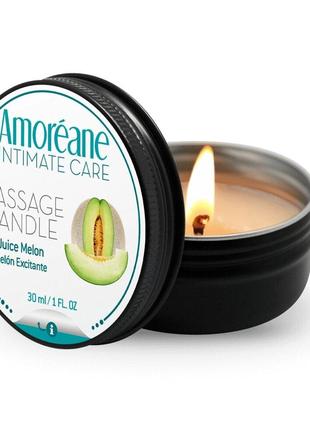 Свеча ароматическая для массажа Amoreane Juicy Melon (30 мл)