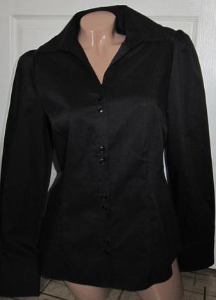 Блузка рубашка черная классика f&f (12)