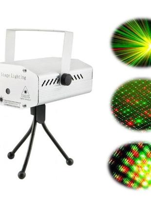 Лазерний проектор диско UKC Mini Laser Stage Lighting HJ09 2in...