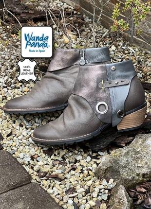 Wanda panda испания кожаные удобные ботинки 37р. оригинал