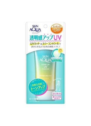 Солнцезащитный крем rohto skin aqua tone up uv essence mint gr...