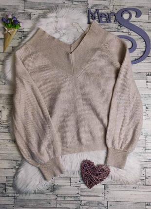 Жіночий светр m&s peruna бежевий з люрексом розмір 18 54 3xl