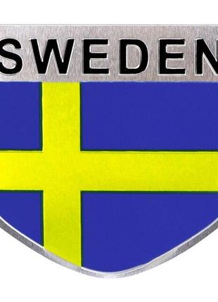 Эмблема флаг Швеции на крышку багажника
