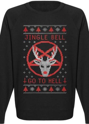 Світшот jingle bell go to hell