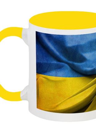 Кухоль "Флаг українськи" (жовтий)