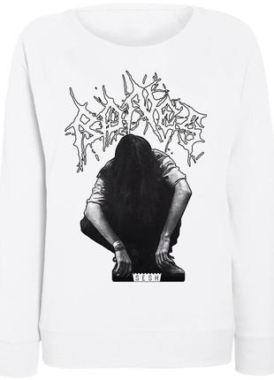 Женский свитшот bones / sesh - black metal (белый)