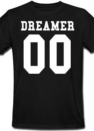 Мужская именная футболка dreamer (принт спереди) [цифры можно ...