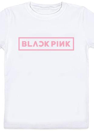 Детская футболка blackpink - logo (белая)