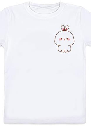 Детская футболка white happy rabbit (белая)