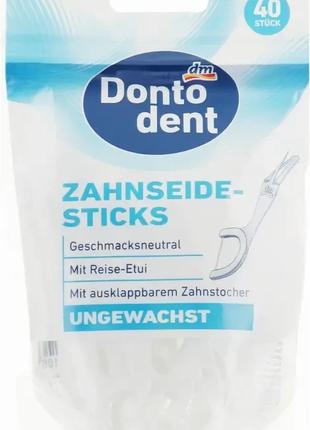Зубочистки - флостик с зубной нитью Dontodent Zahnseide-Sticks...