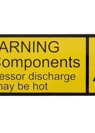 Наклейка, warning hot components ( рефрижератор StarCool )