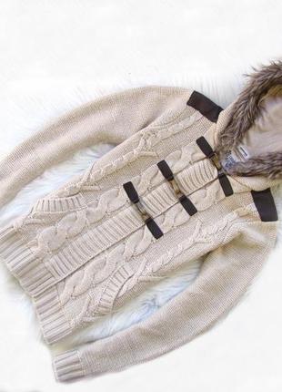Теплая кофта свитер худи толстовка с капюшоном bonobo на локтя...
