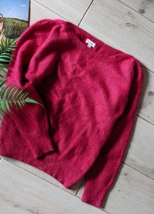 Яркий теплые свитер с люрексом