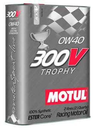 Масло моторное синтетическое MOTUL 300V TROPHY SAE 0W40 (2L) 1...