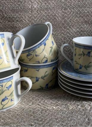 Чайные чашки, чашки с блюдцами 5 штук, Heinrich Winterling BAV...
