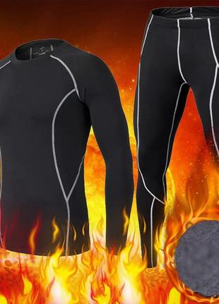 Термобелье для мужчин  thermal underwear sport winter black/gr...