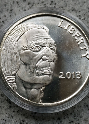 Раунд США Индеец Буффало Свобода Серебро Медаль Жетон Доллар