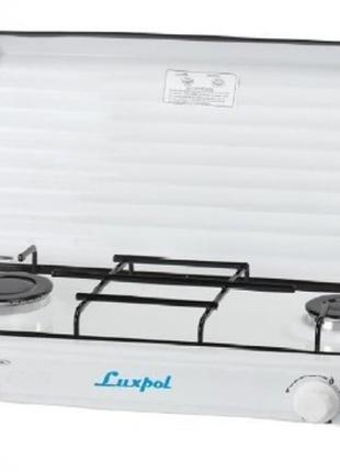 Плитка газова 2 конфорки Luxpol K02S таганок