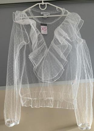 Прозрачна блузка primark xs s