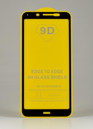 Защитное стекло для Xiaomi Redmi 6A чёрное клей по всей поверх...
