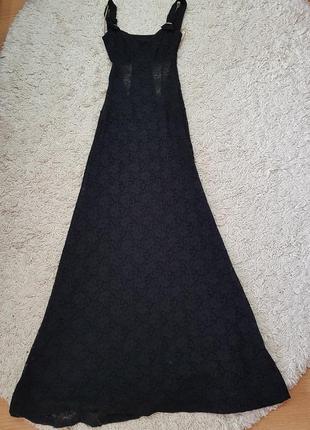 Летнее нарядное кружевное черное платье