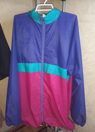 Куртка дождевик 80-х , ветровка в стиле ретро
