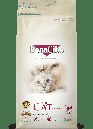 Корм для котівBonaCibo Cat Adult Chicken & Rice with Anchovy 2 кг