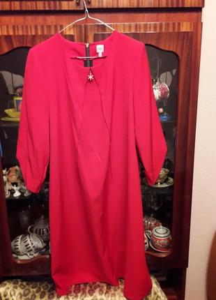 Платье красное 54р