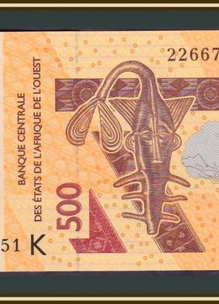 Західна Африка Сенігал 500 франків 2012 рік UNS №486