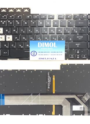 Клавіатура Asus TUF A15 FA506, TUF A17 FA706 series, ru, чорний