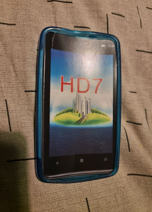 Чехол HTC HD7 синий гнутый