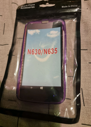 Чехол Nokia Lumia N630 N635 фиолетовый сиреневый гнутый
