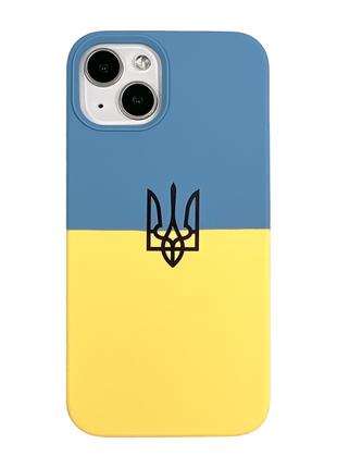 Накладка Silicone Ukraine iPhone 14 Pro/ Герб України для Apple/