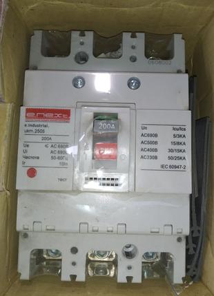 Шафовий автоматичний вимикач e.industrial.ukm.250s 3P 200A