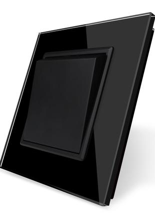 Одноклавишный выключатель Livolo черный стекло (VL-C7K1-12)