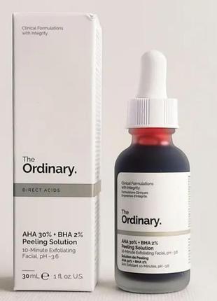 Кислотний пілінг - маска для обличчя the ordinary aha 30% + bh...