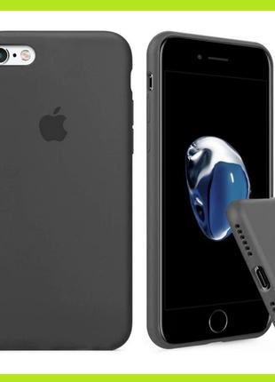 Чехол Silicone Case Full Cover iPhone 7 / iPhone 8 Dark Grey с...