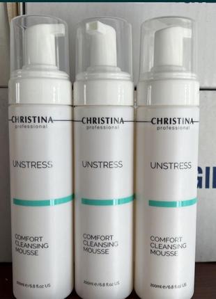 Очищуючий мусchristina unstress comfort cleansing mousse