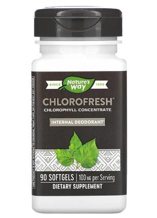 Nature's Way, Chlorofresh, концентрований хлорофіл, 90 капсул ...