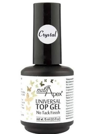 Топ без липкого слоя без UV «Crystal Top» NailApex, 15 мл