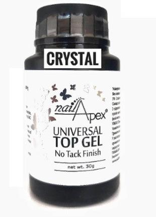 Топ без липкого слоя без UV «Crystal Top» NailApex, 30 мл