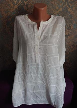 Красивая женская белая блуза блузка блузочка большой размер ба...