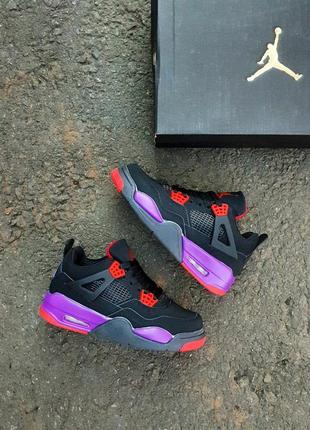 Nike air jordan 4 •black purple red•
