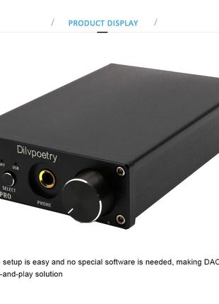 Dilvpoetry DAC-X6 (DAC-Q5) PRO Mini HiFi Amplifier ЦАП цифро-а...