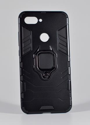 Противоударный чехол для Xiaomi Mi 8 lite черный Black panther