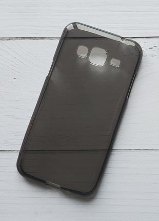 Чехол Samsung J320H Galaxy J3 2016 для телефона серый силиконовый