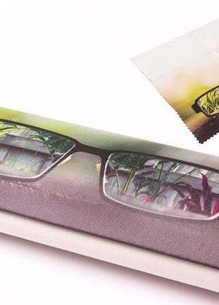 Футляр для окулярів (з серветкою м/ф) з штучної шкіри на магніті