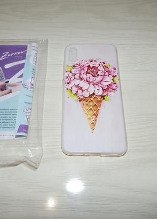 Чехол для huawei y6 pro 2019 zorrov мороженое ice cream