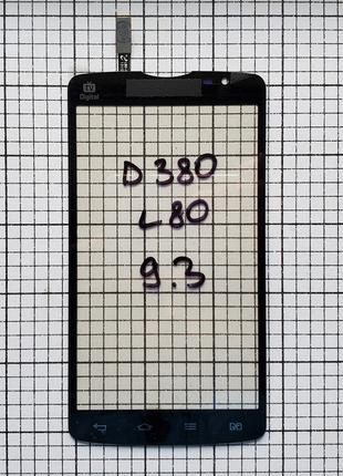 Тачскрин LG D380 D385 Optimus L80 сенсор для телефона черный